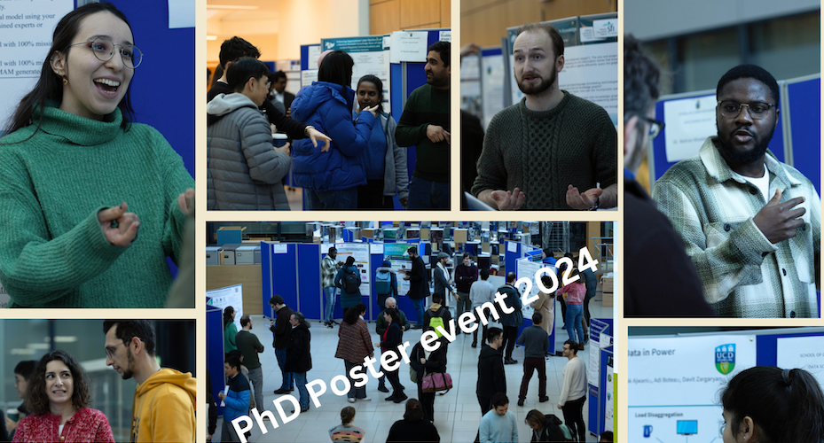 cs students & staff at PhD poster event